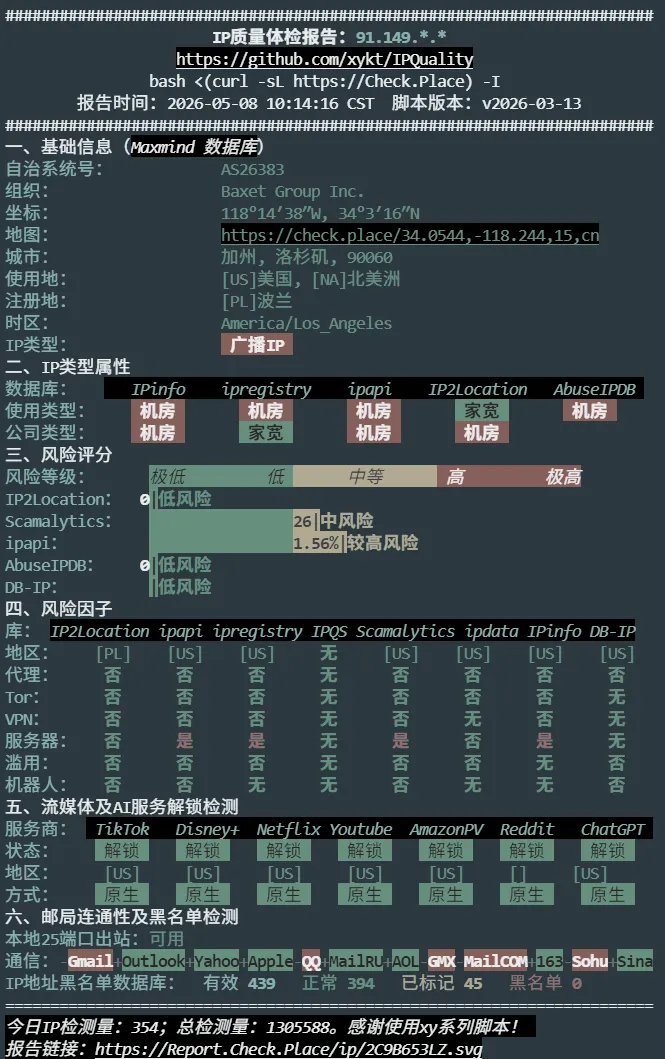 IP 质量综合检测截图